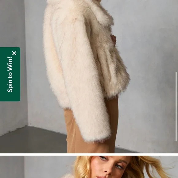 Vici Collection Keep Up with Me Faux Fur Coat size M never worn! - Picture 4 of 5